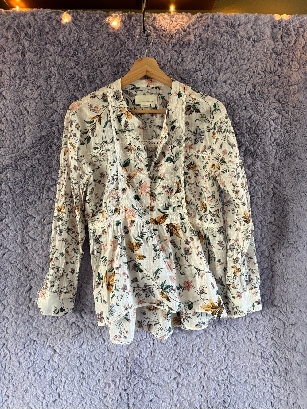 By Anthropologie | Ginevra Floral Peasant Tunic | XS